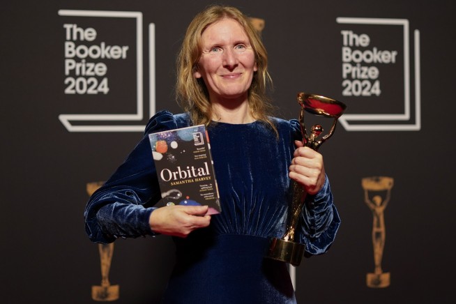 British writer Samantha Harvey’s space-station novel 'Orbital' wins the Booker Prize for fiction
