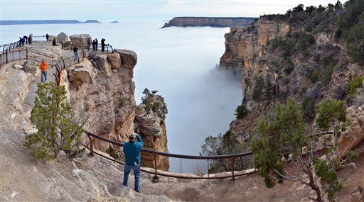 Rare Sight: Grand Canyon Fills With Clouds