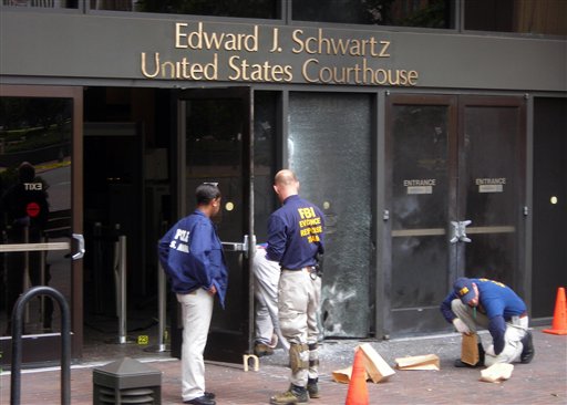 Bomb Damages San Diego Courthouse