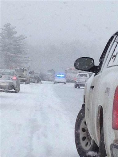 'Giant Pile of Metal': 40-Vehicle Pileup Closes Maine Highway