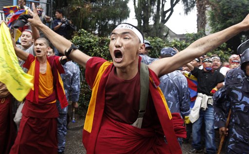 Tibetans Storm Chinese Embassy in Nepal