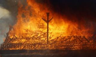 Spectacular Blaze Destroys Historic Stadium