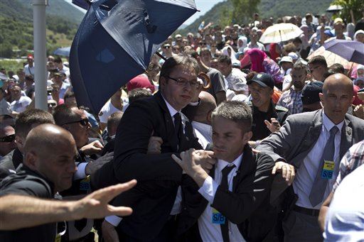 Serbia PM Roughed Up at Srebrenica Memorial