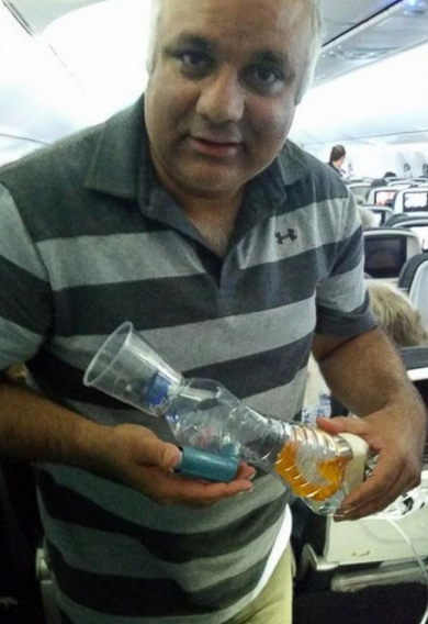 Doctor Rigs Device to Help Child on Plane