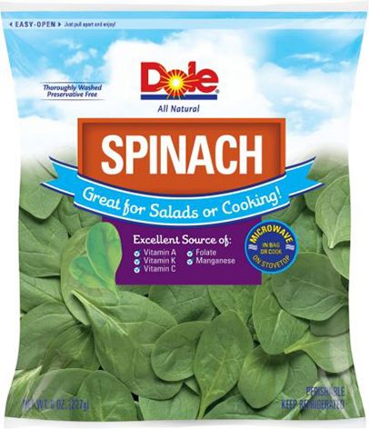 Dole Recalls Spinach Over Salmonella Risk