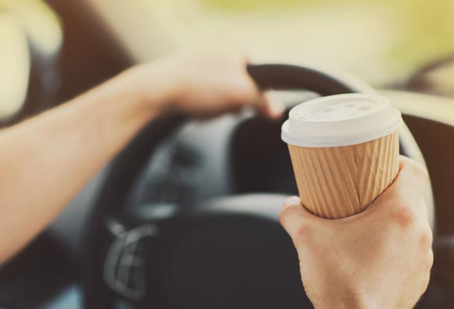 Driver's Alleged Crime: Drinking Coffee