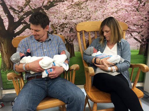 Couple Says Rare Identical Triplets Are 'Blessing'