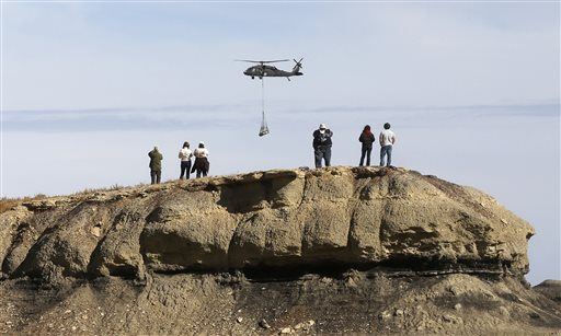 National Guard Airlifts Dino Skull From Wilderness