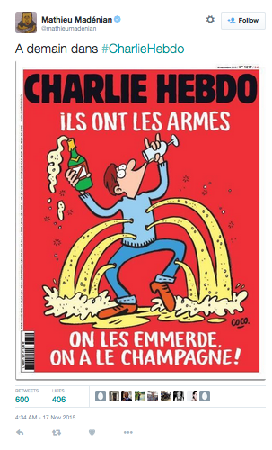 Charlie Hebdo: Screw ISIS, 'We Have the Champagne!'