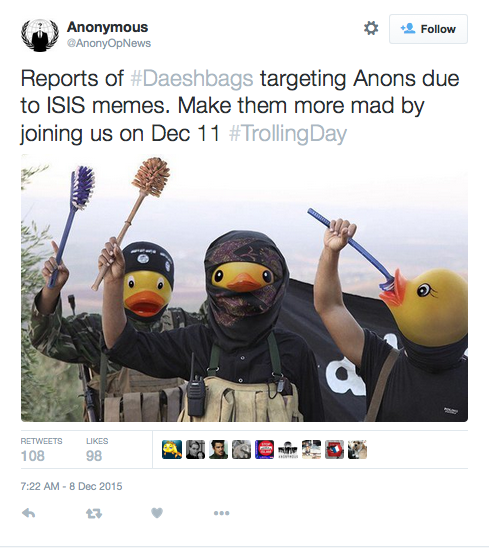 Anonymous Devotes Friday to Mocking ISIS