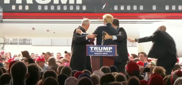 Secret Service Agents Rush to Protect Trump at Rally
