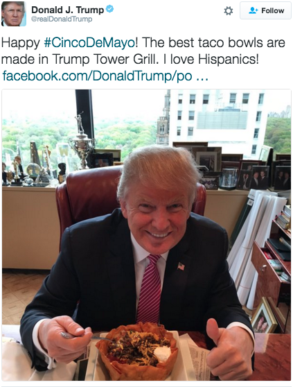 Trump Attempts Latino Outreach With Taco Bowl