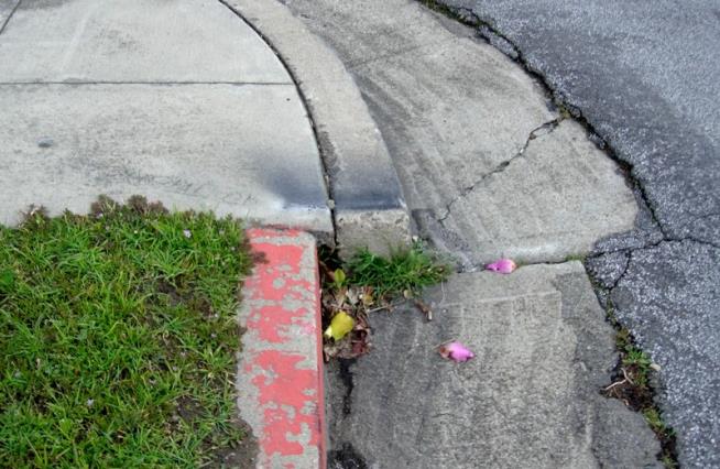Earthquake Scientists' Favorite Curb Is No More