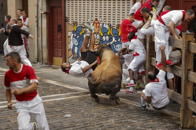 7 Gored During Pamplona's Running of the Bulls