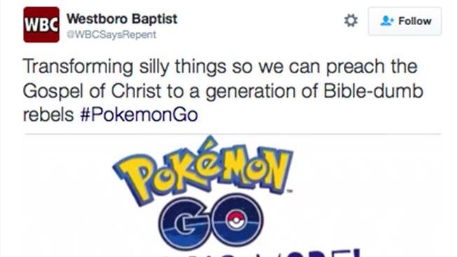 Westboro Baptist Church Gets In on Pokémon Go