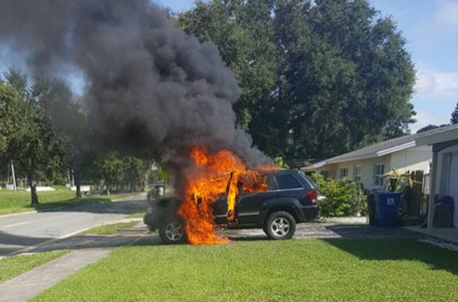 Jeep Fire Blamed on Exploding Phone