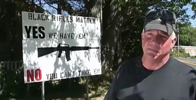 People Are Furious Over Guy's 'Black Rifles Matter' Sign