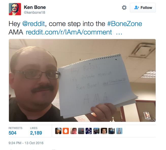 Ken Bone's Reddit AMA Went Well— at First