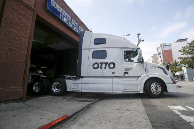 Self-Driving Truck Makes Beer Delivery