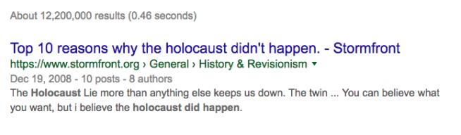 Google Not Fighting Holocaust Deniers in Search Results