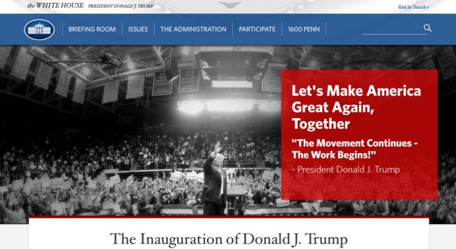 'Mild Panic' Over What's Missing From New White House Site