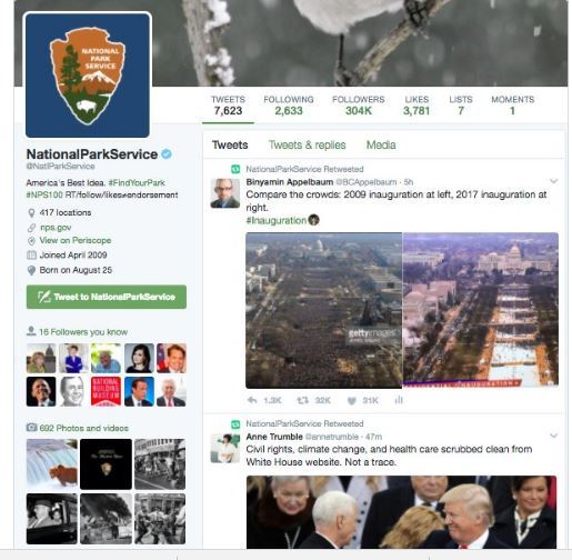 After Dig at Trump, Interior Dept Ordered to Stop Tweeting