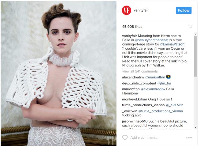 Emma Watson Starts Feminism Brouhaha With Risqué Photo