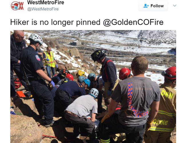 Hiker Pinned by Falling 1.5K-Pound Boulder