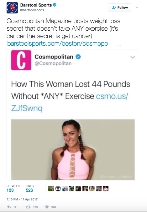A Cosmo Weight-Loss Article Has Infuriated Twitter
