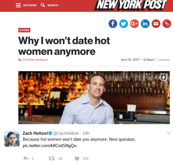 Man Refuses to Date 'Hot Women,' Riles Up the Internet