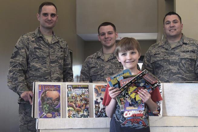 Boy, 10, Donates 3K Comic Books to Military Base