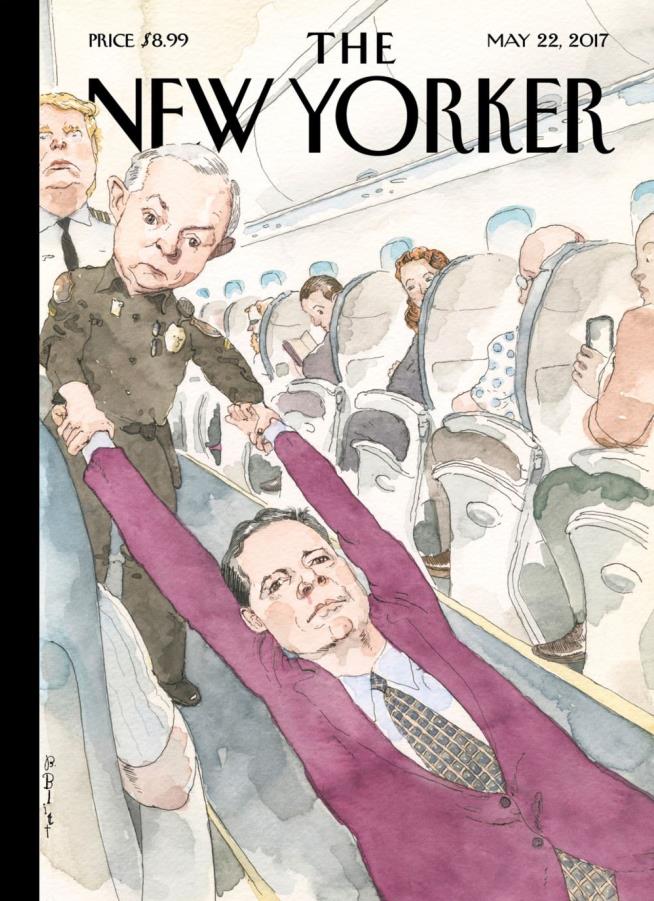 New Yorker Depicts Comey as United Passenger