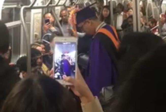 Train Delayed, New Yorkers Ensure Student Gets 'Graduation'