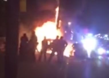 Video Shows Cops Kicking Burning Crash Victim