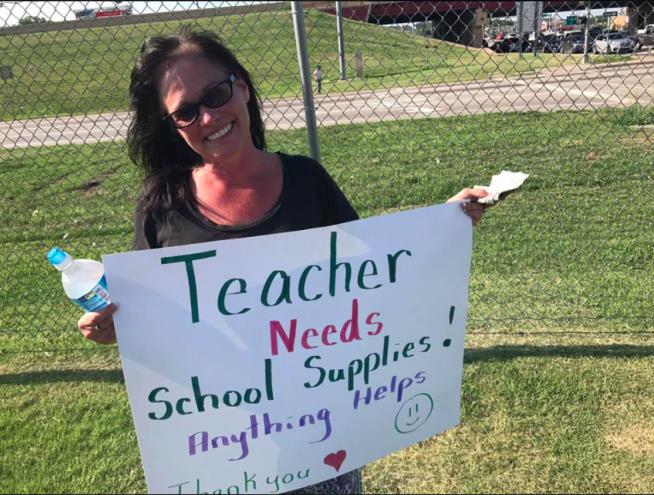 Tulsa Teacher Panhandles for Classroom Supply Money