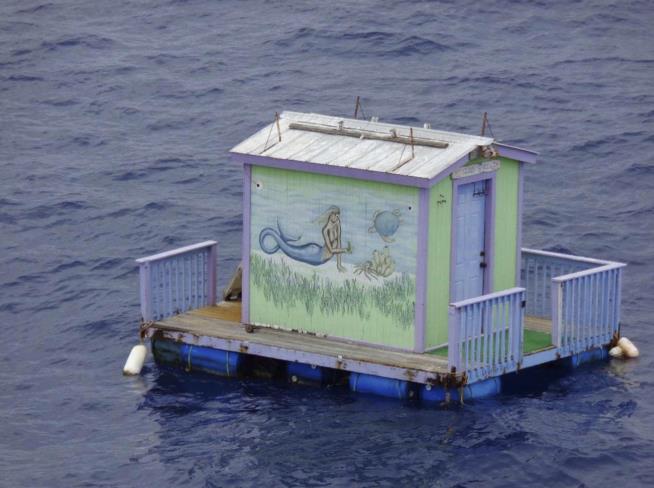 Shed With Mermaid on It Apparently Floated 200 Miles