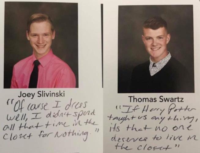 Gay High School Seniors' Yearbook Quotes Go AWOL