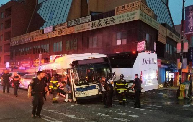 3 Dead as City Bus, Tour Bus Collide in NYC