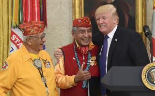 Trump Makes 'Pocahontas' Dig While Honoring Navajo Heroes
