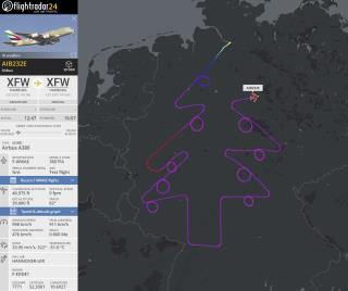 Test Pilot Traces Virtual Christmas Tree Over Germany