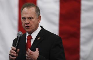 Moore Rebuffs Trump, Tells Supporters to Keep Donating