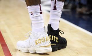 LeBron Makes a Statement With Mismatched Shoes