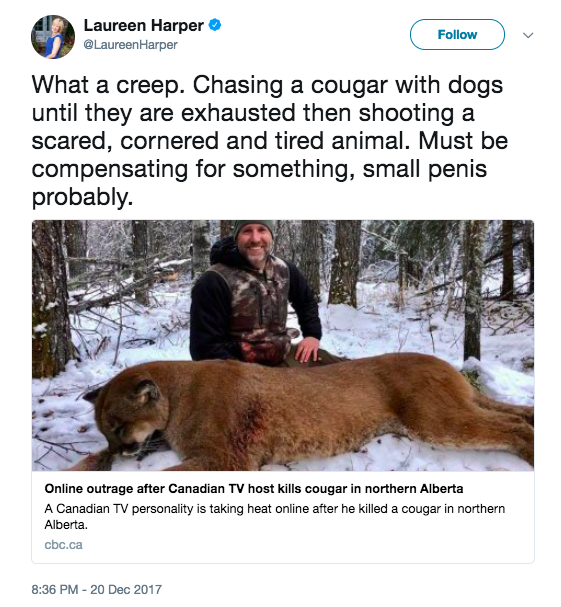 TV Host Kills Cougar, Posts Pics of Cougar Stir-Fry