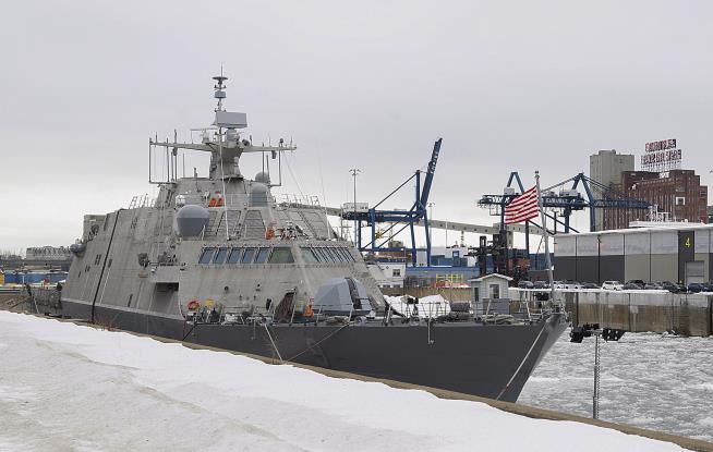 New Navy Warship Is Trapped by Ice in Canada