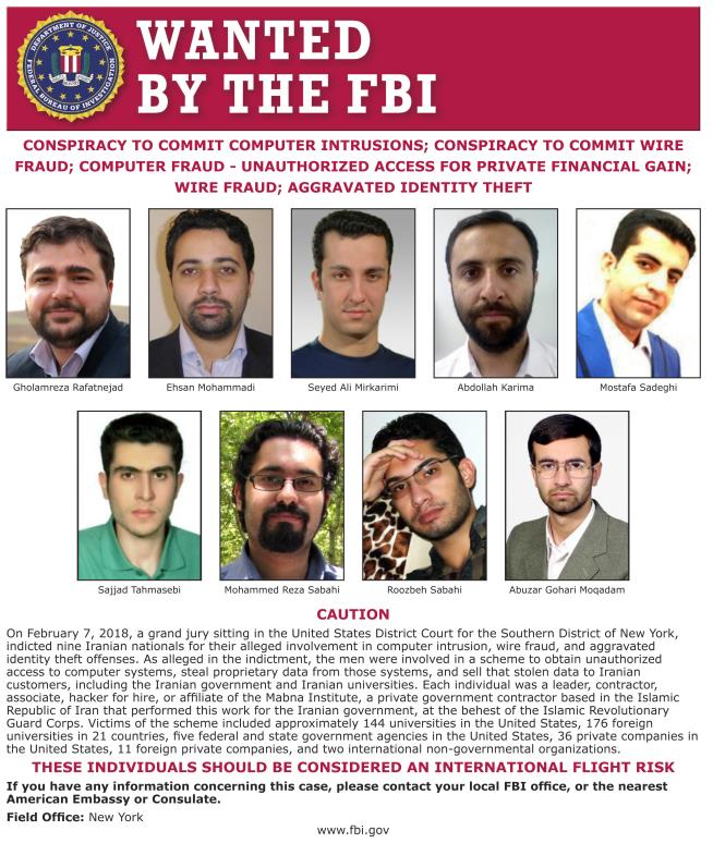 9 Iranians Charged in Hack That Hit US Colleges, Agencies