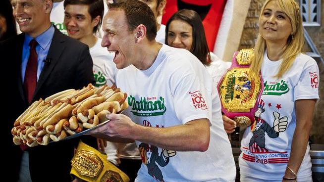 Here's What Joey Chestnut Ate Before Winning Hot-Dog Title