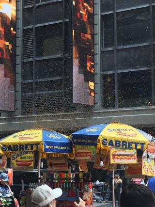 20K Bees Swarm Times Square Hot Dog Stand