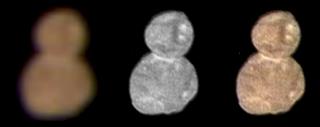 NASA: 1B Miles Past Pluto, a Reddish Snowman