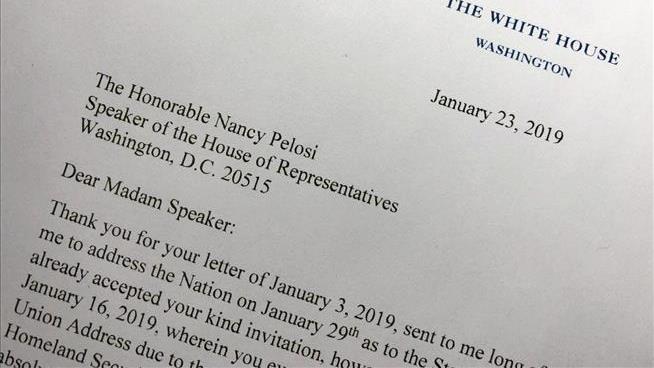 Trump Sends a Letter Back to Nancy Pelosi