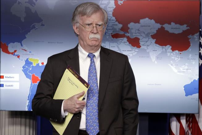 Bolton's Notepad Suggests Military Move on Venezuela